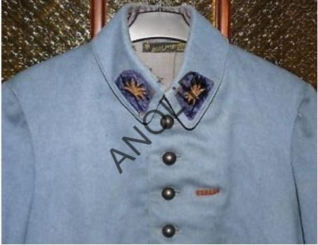 1914: Manteau de lieutenant interprète, bleu horizon